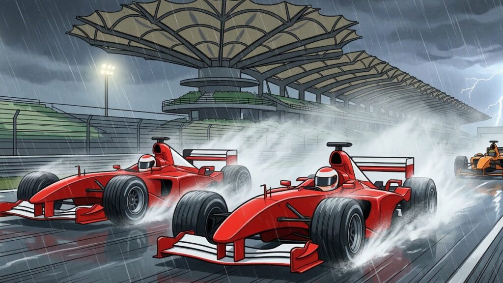 F1 2001 – KW11: Taktisches Genie im malaysischen Sintflut-Chaos